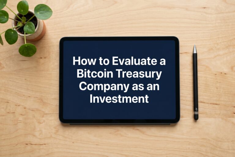 How to Evaluate a Bitcoin Treasury Company as an Investment
